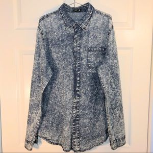 American Stitch Long Sleeves Acid Wash Shirt